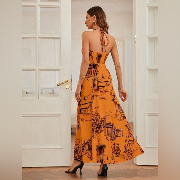 Shen summer dress S orange only wear once - Picture 4 of 7